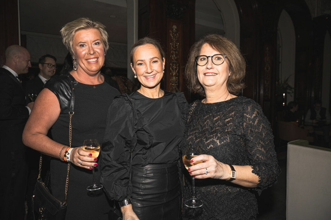 Petra Blomberg, Ylva Sjölund och Caroline Block. Petra Blomberg, Ylva Sjölund och Caroline Block på annonsmingel före ELLE-galan 2020