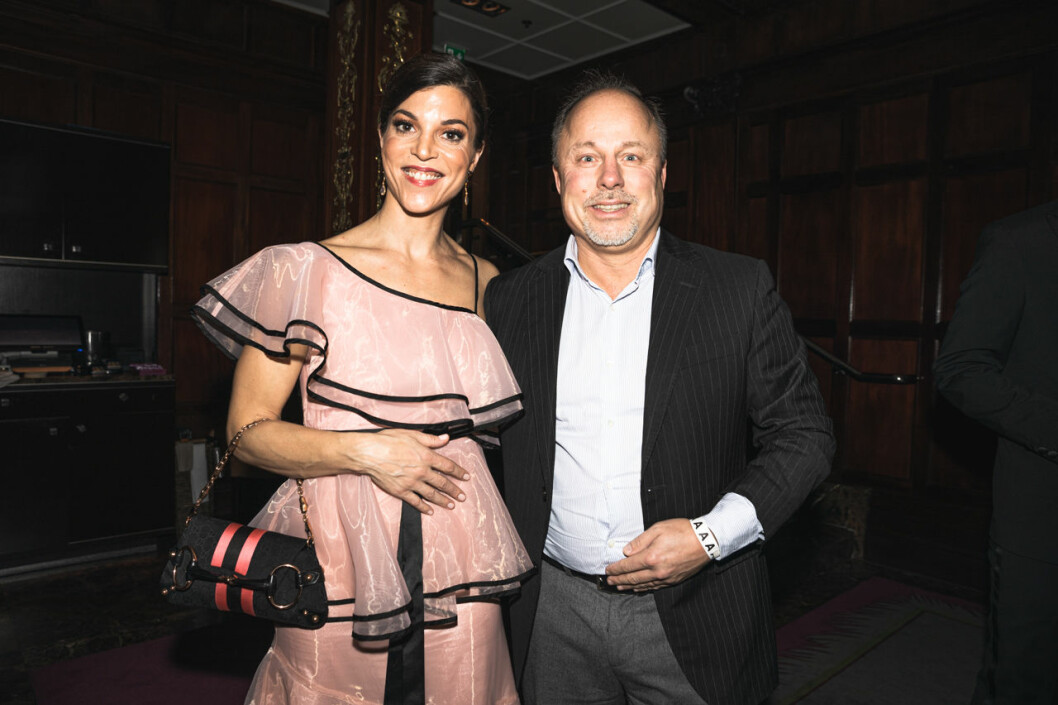 Sara Forssberg och Henrik Fischer. Sara Forssberg och Henrik Fischer på annonsmingel före ELLE-galan 2020