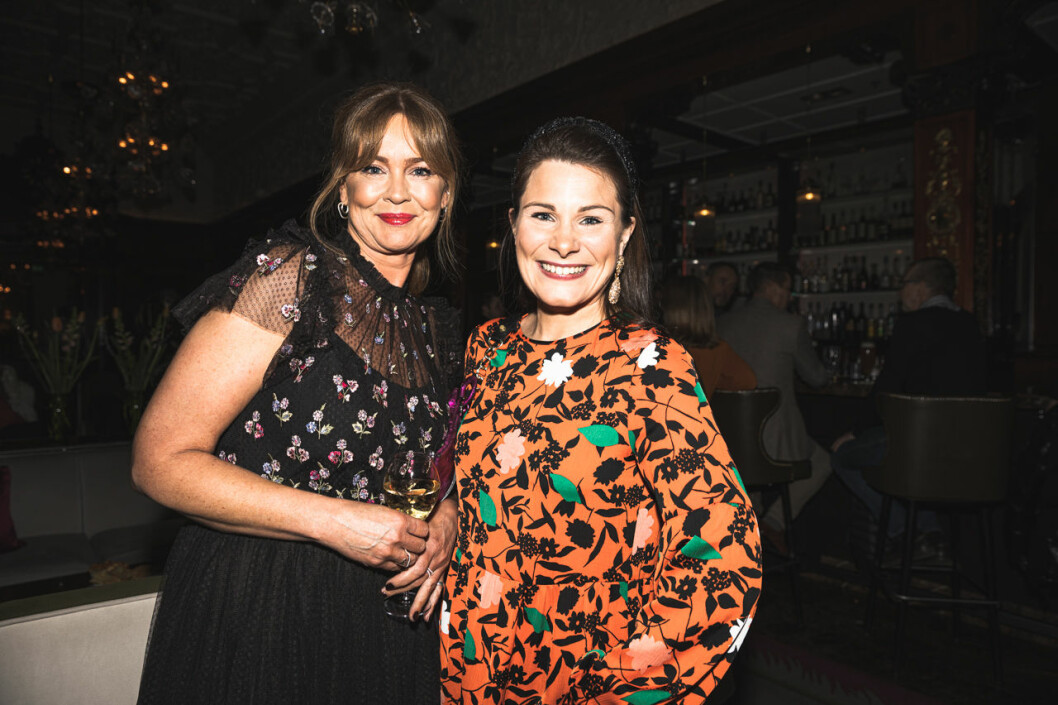 Stina Jansdotter Öberg och Maria Backlund. Stina Jansdotter Öberg och Maria Backlund på annonsmingel före ELLE-galan 2020