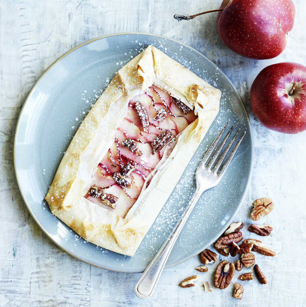 Frasig äppelgalette med smördeg. Recept äppelpaj