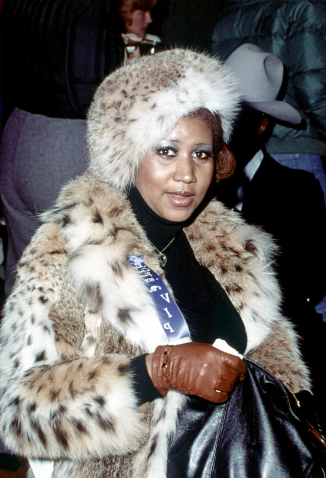 Aretha Franklin i leopard 1980. 