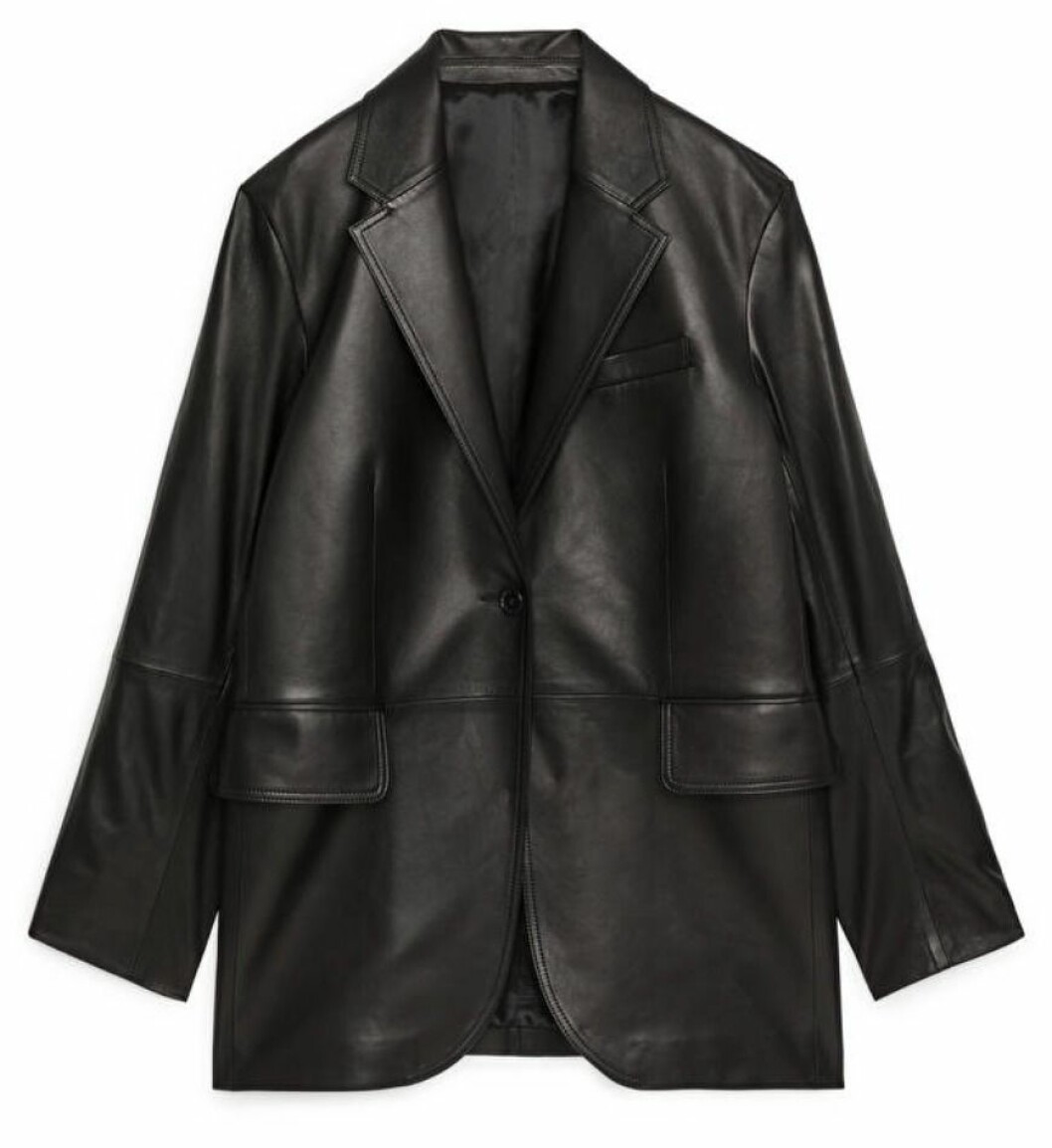 Oversized läderkavaj från Arket