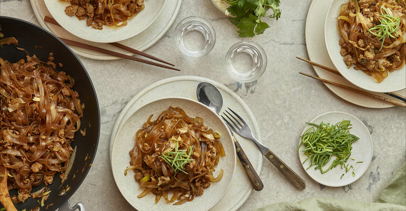 Recept på asiatisk spaghetti med köttfärssås