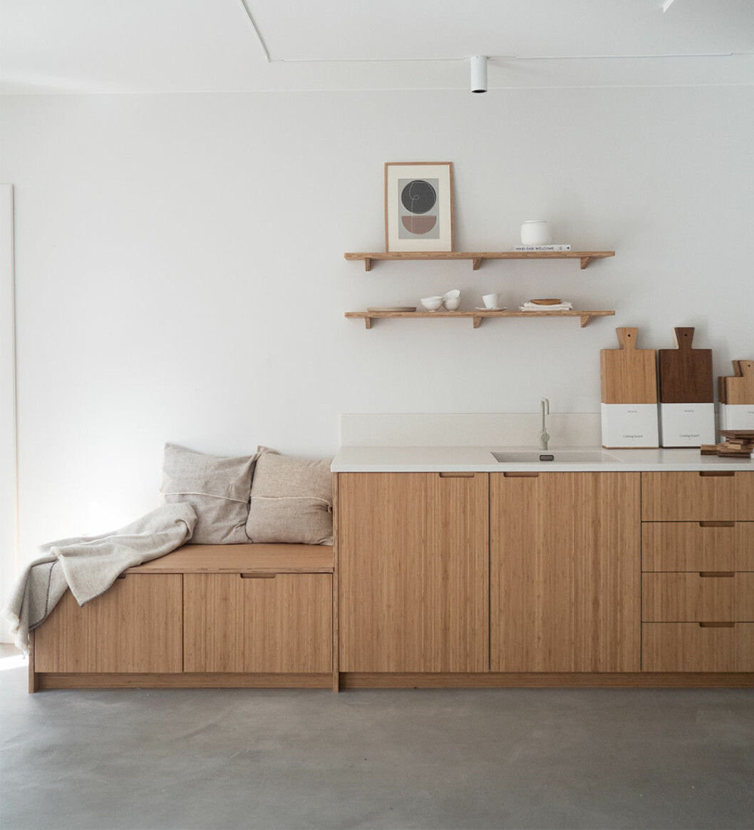 Ikea-kök med hållbara luckor i bambu från Ask og Eng 