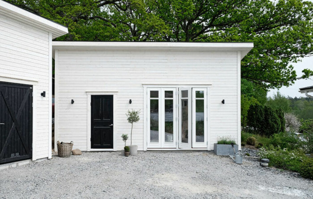 Här är huset utifrån.