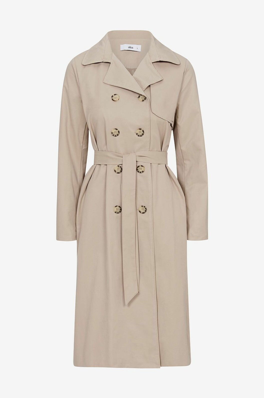 Trenchcoat med dubbelknäppta knapar och markerat midjeskärp från Ellos.