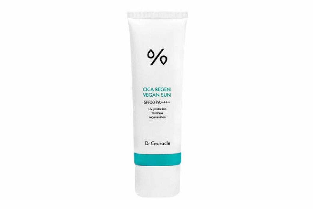 bästa ansiktskräm med spg cica vegan sun gel