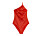 röd enaxlad baddräkt tillverkad i återvunnen polyamid från Arket