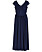 mörkblå festklänning med off shoulder design från hm