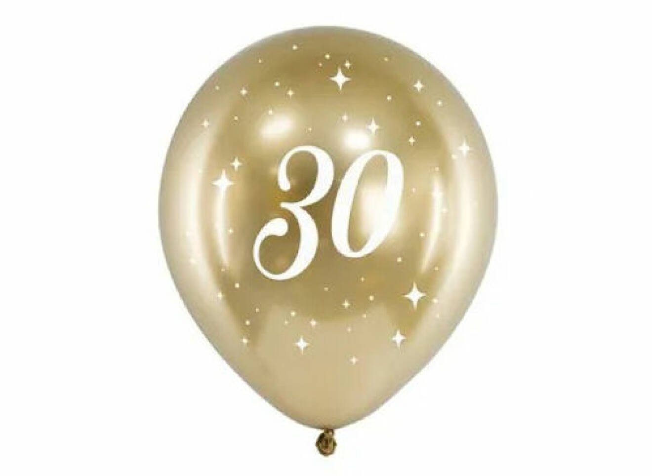 guldiga ballonger till 30-årsfirande