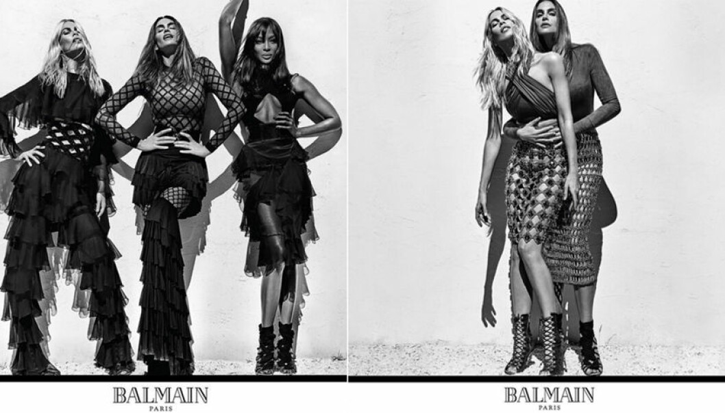 Naomi, Claudia och Cindy frontar Balmains vårkampanj 2016