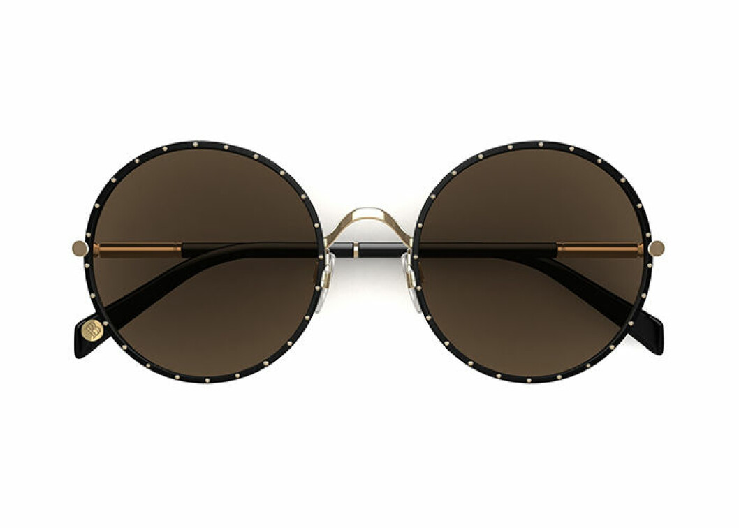 Utsmyckade runda former: <a href="https://www.specsavers.se/glasogon/bl1559s-sun-rx?sku=30735231" target="_blank" rel="noopener">Balmain</a> 1995 kr.