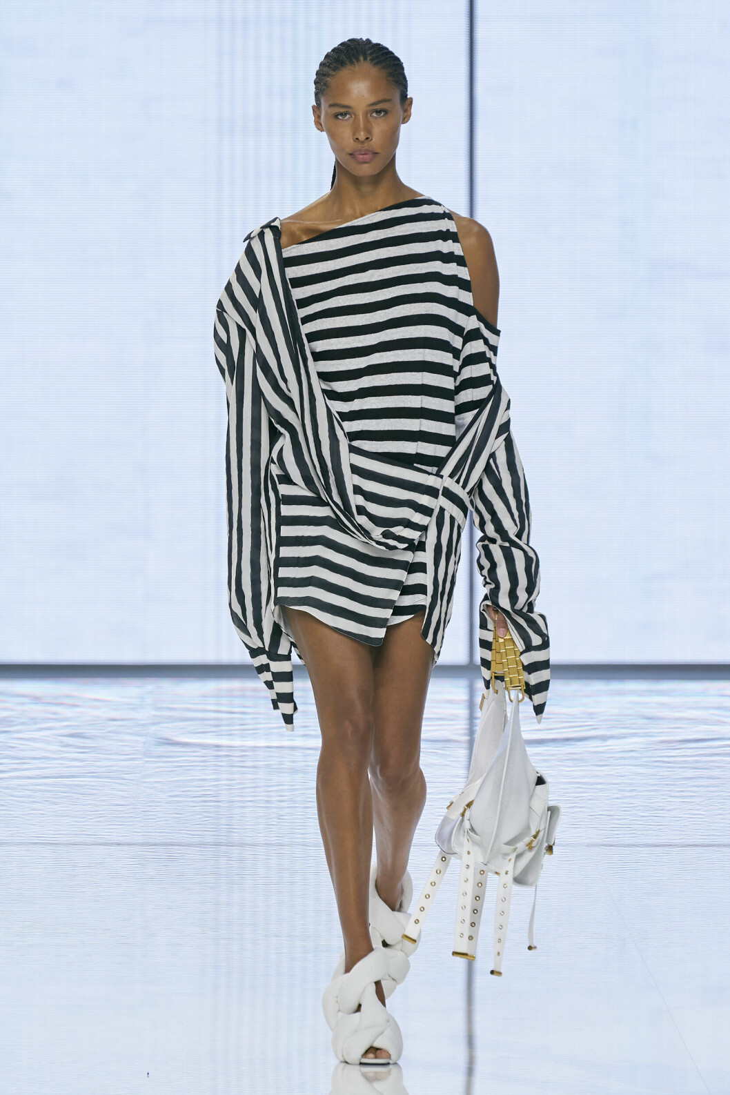 Svartvit klänning Balmain