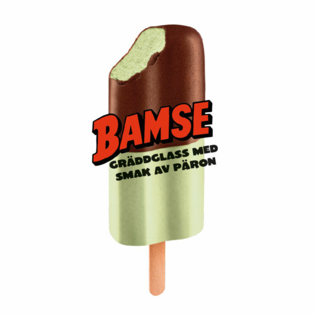 Bamse – en barnglass med päronsmak. 