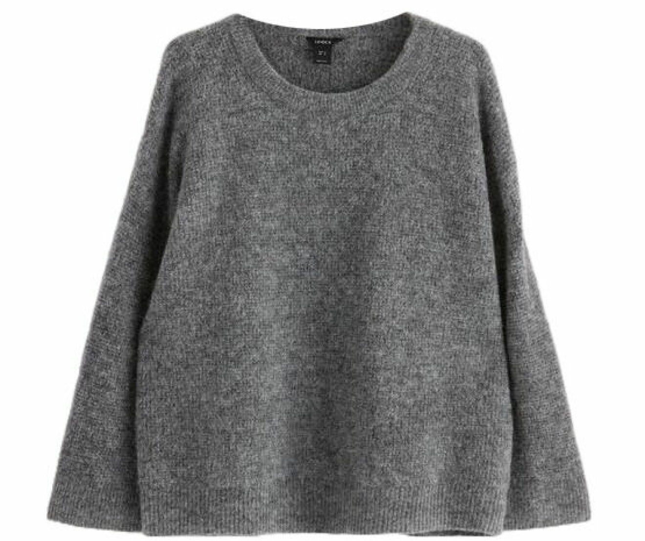 grå stickad tröja i ull från lindex