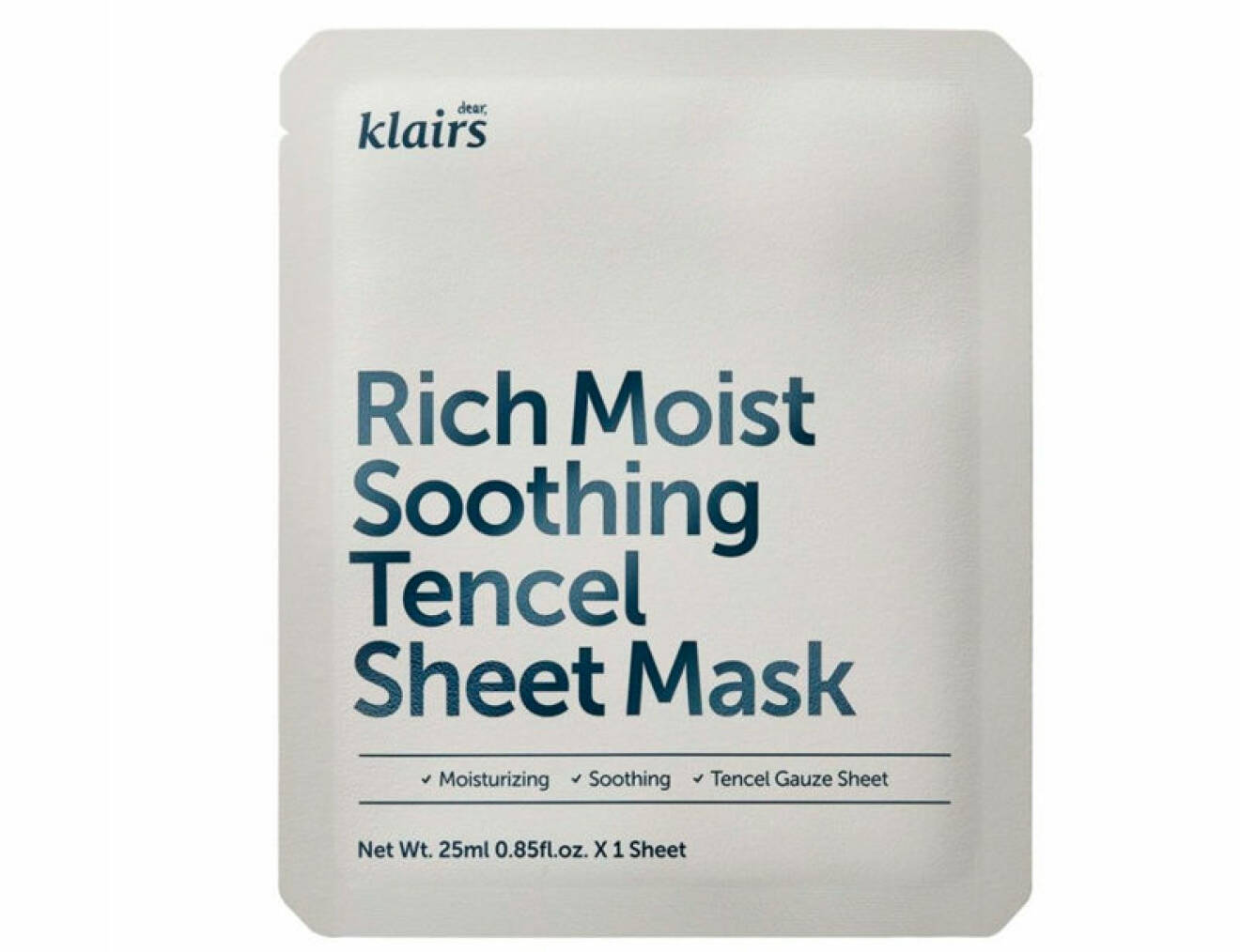 bästa sheetmask klairs rich moist soothing tencel sheet mask recension omdöme betyg