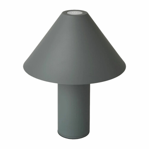 portabel lampa i grå nyans från åhlens med dimmerfunktion