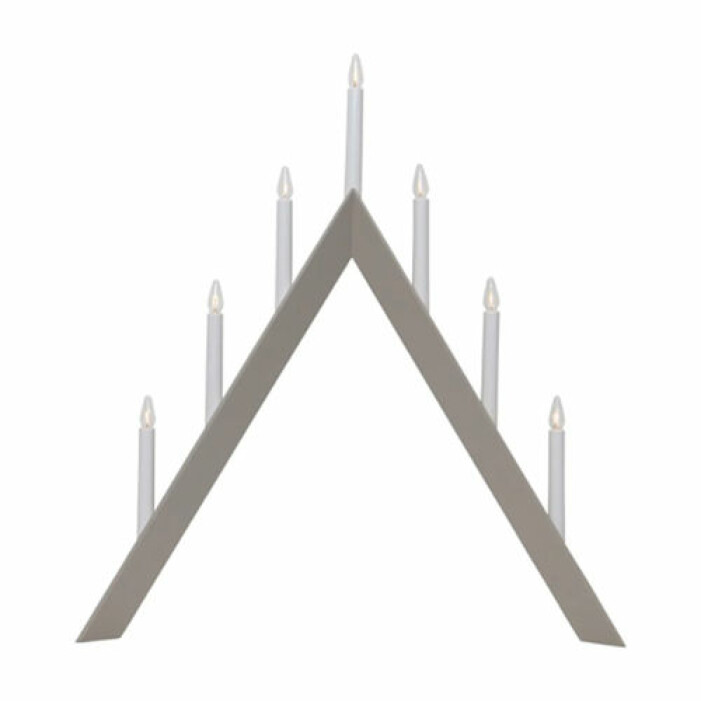beige adventssljusstake