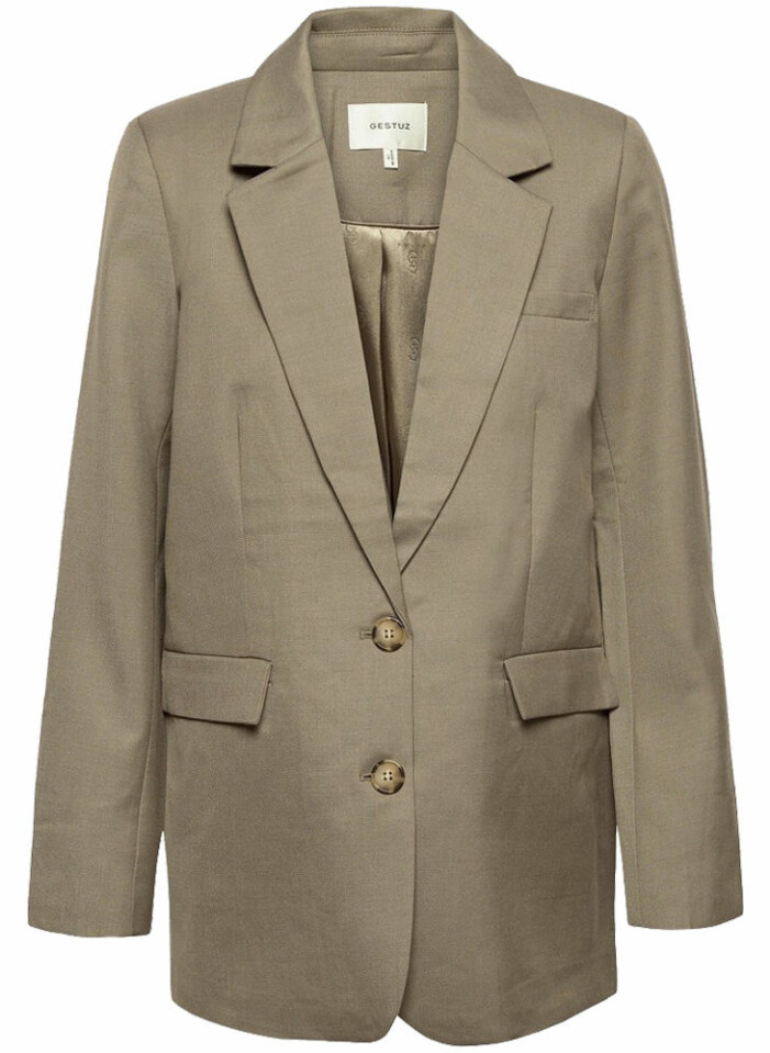 mörk beige kavaj från gestuz