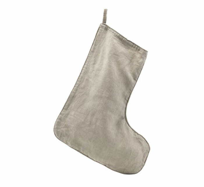 beige julstrumpa