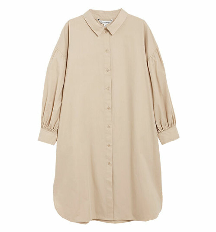beige lång skjorta dam