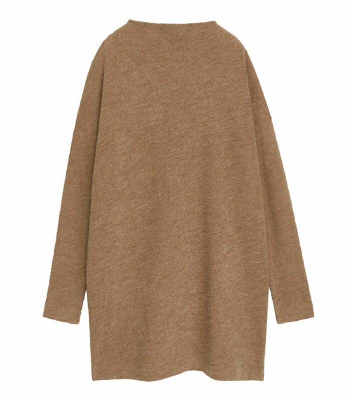 beige lång stickad tröja arket