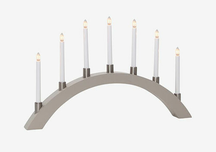 Beige ljusstake med sju ljus, Star Trading
