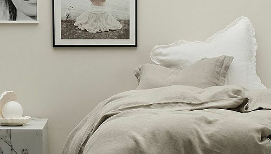 beige påslakanset från ellos home