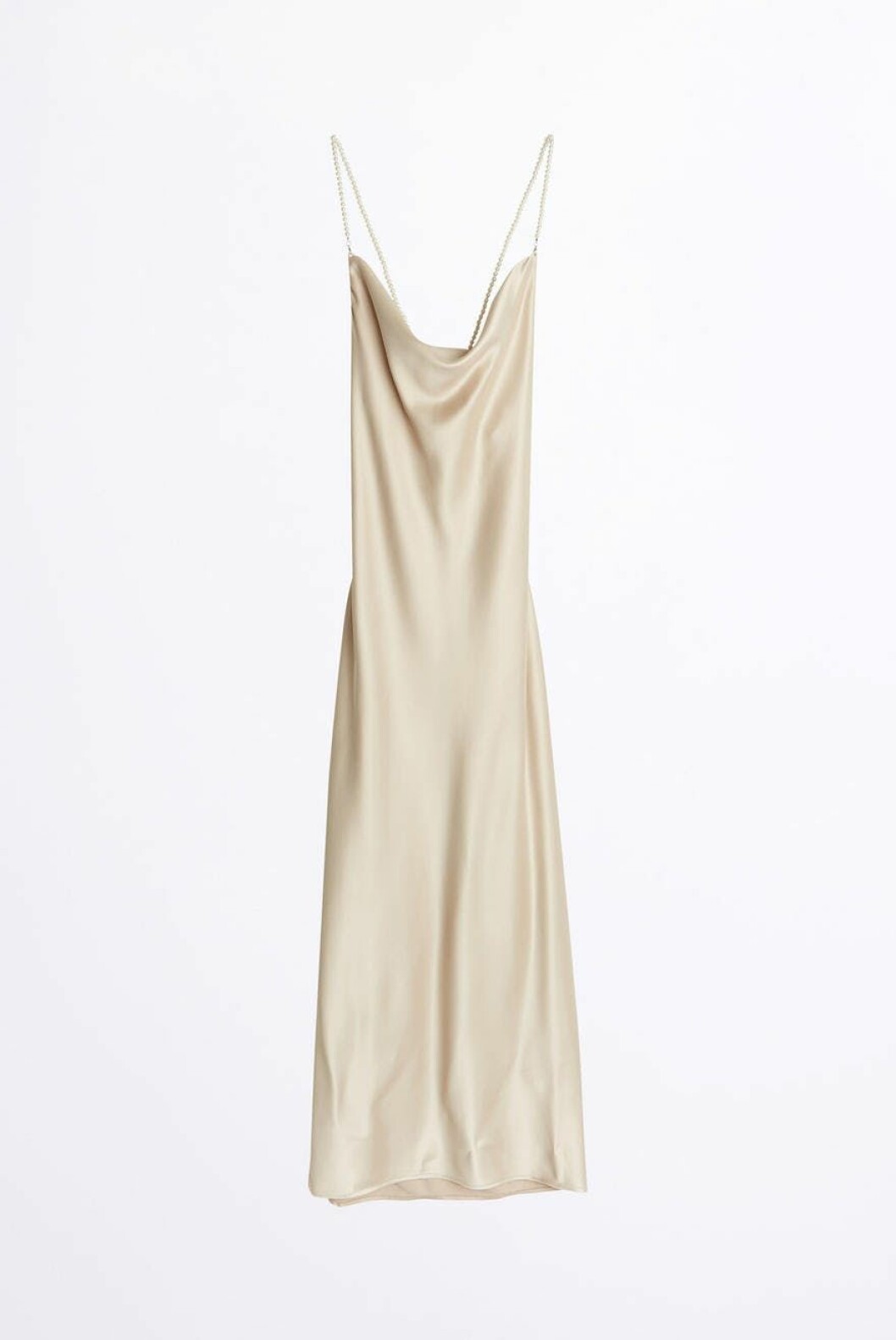 slipklänning i beige från Gina tricot.