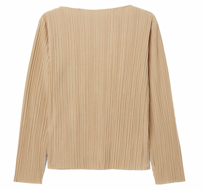 beige plisserad blus