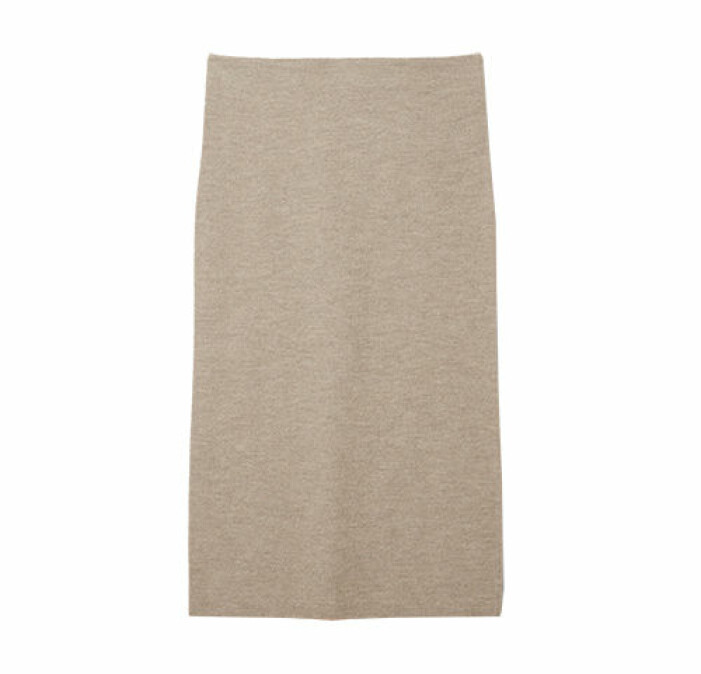 beige stickad kjol