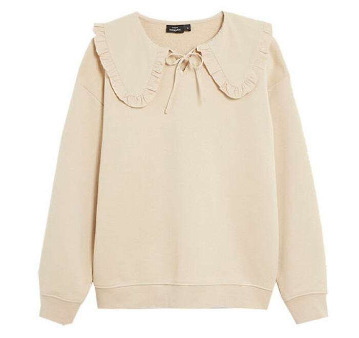 beige tröja med krage dam