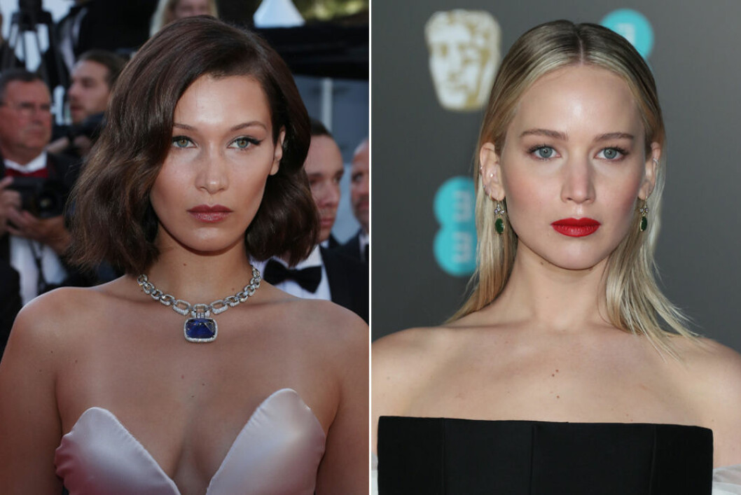Bella Hadid och Jennifer Lawrence