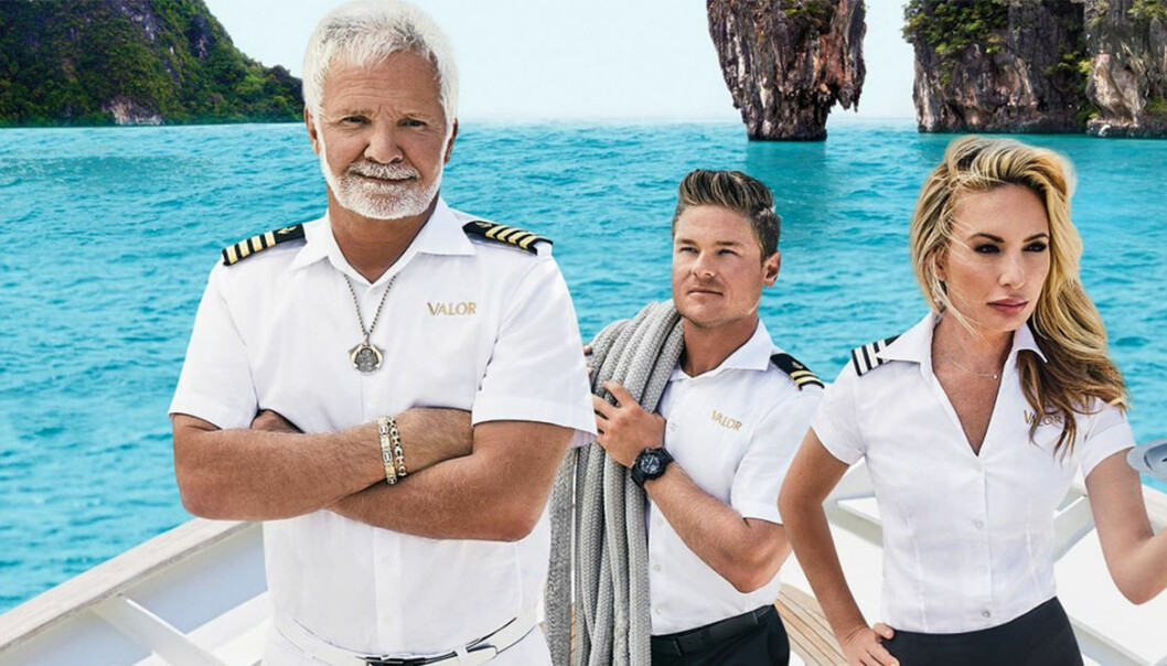Captain Lee, Ashton och Kate i realityserien <em>Below deck</em>. Below deck tv-serie