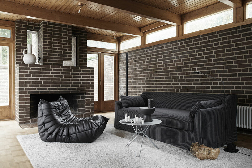 Kollektionen är gjord i återvunna material från modeindustrin och återvunna PET-flaskor. Foto: Bemz Klädslar till Ikea-soffor i miljövänliga material från Bemz