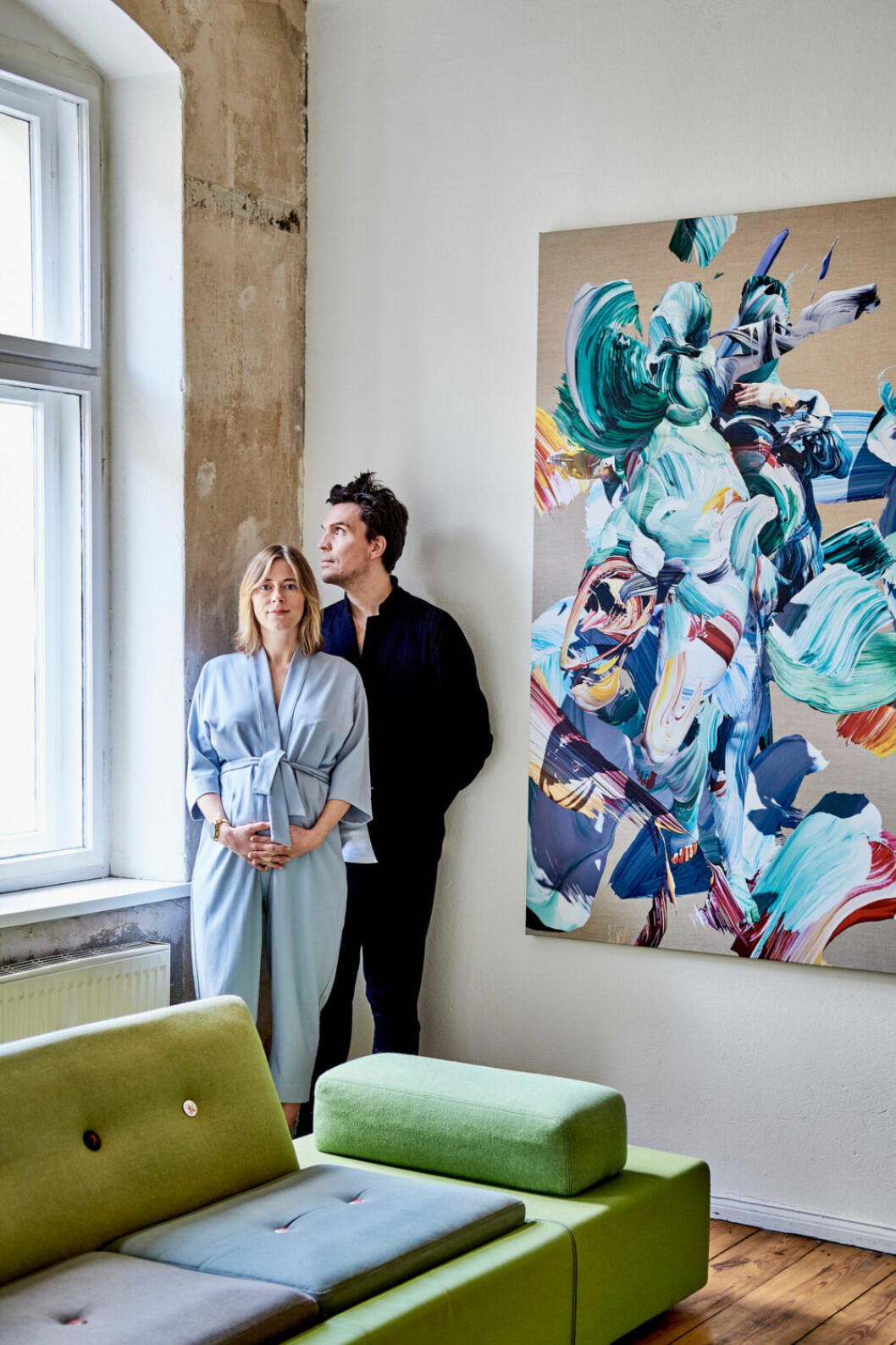 Lisa Thamm och Freddy Fuss i sitt hem i östra Berlin