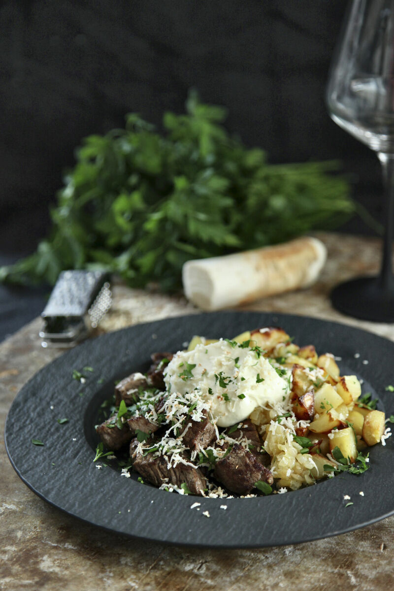 Biff Rydberg med senapsgrädde – Catarina Königs recept | ELLE