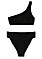 svart bikini i one shoulder design