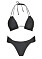 svart bikini med högmidjade trosor