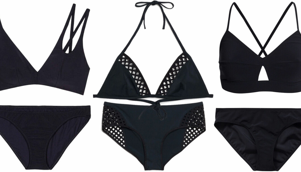 Snyggast på stranden – svarta bikinis x 10