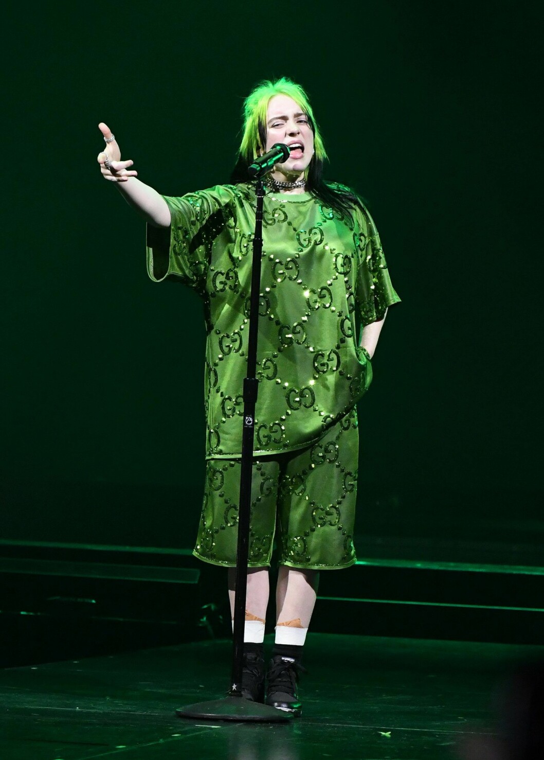Billie Eilish vid premiären av ”Where do we go?”-turnén i Miami, USA. Billie Eilish