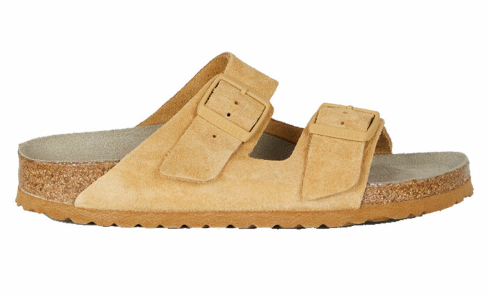 beige birkenstock i mocka