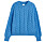 blå stickad tröja med kabelmönster och långa vida ärmar från H&amp;M