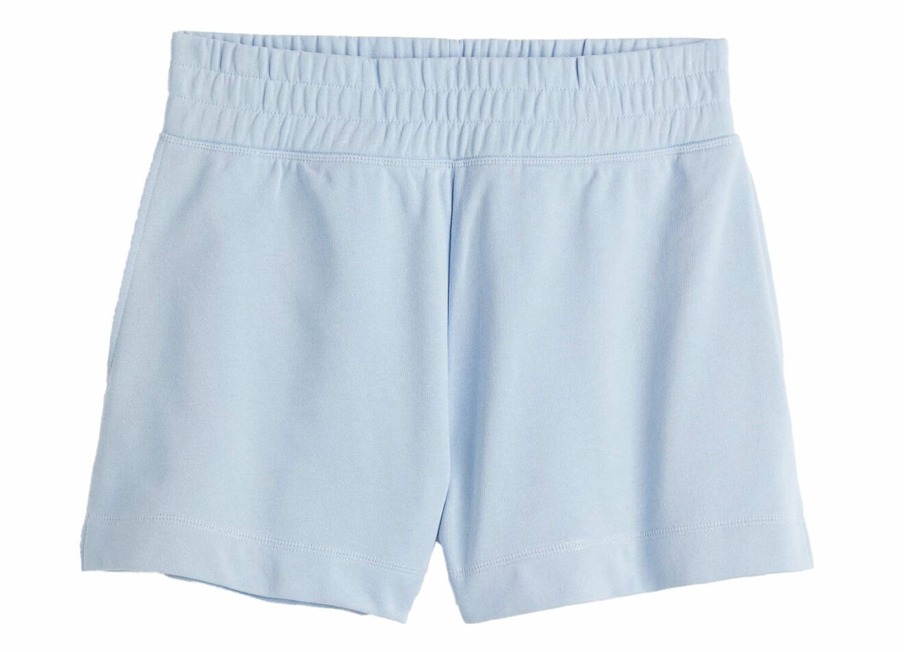 Blå shorts med bred resår i midjan dam
