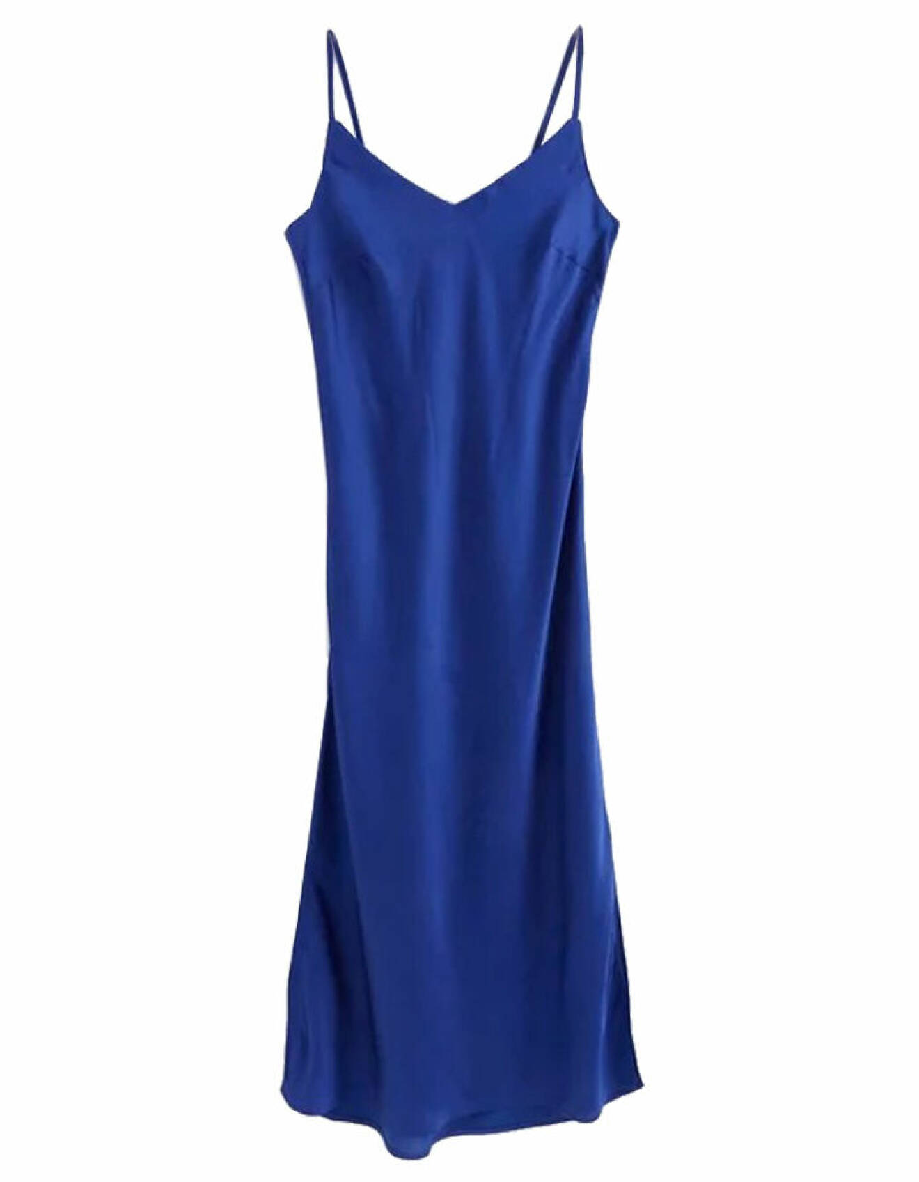 blå slipklänning från Lindex 2022