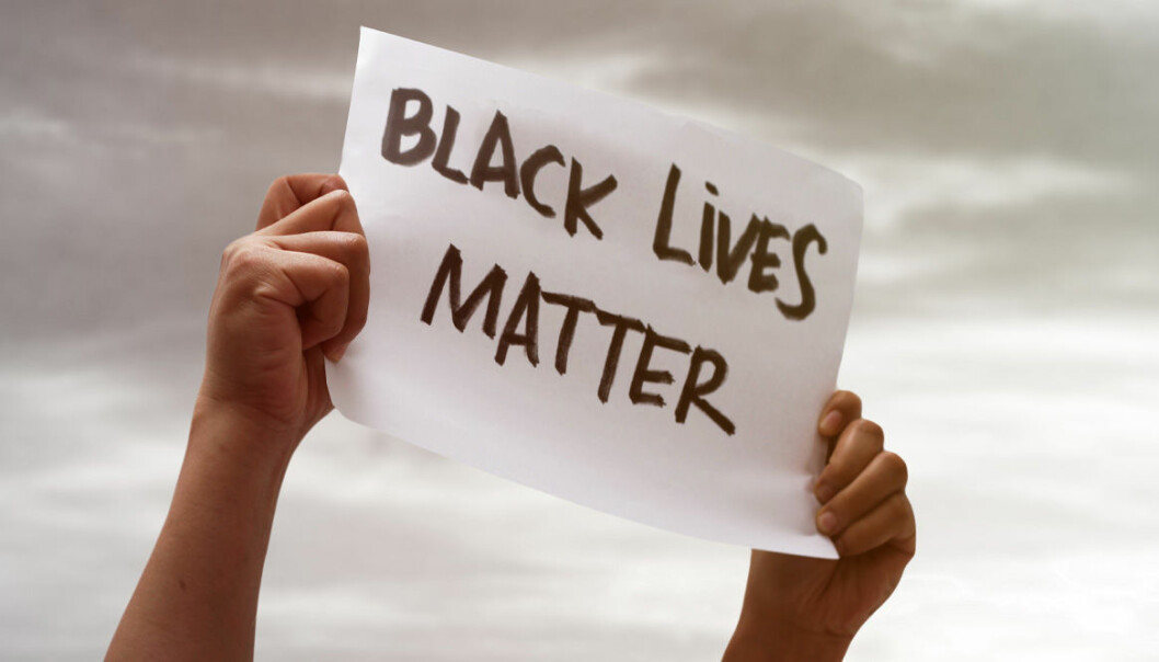 EN skylt med texten Black lives matter