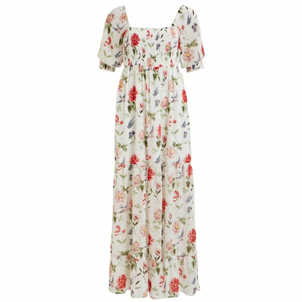 Blommig off shoulder-klänning