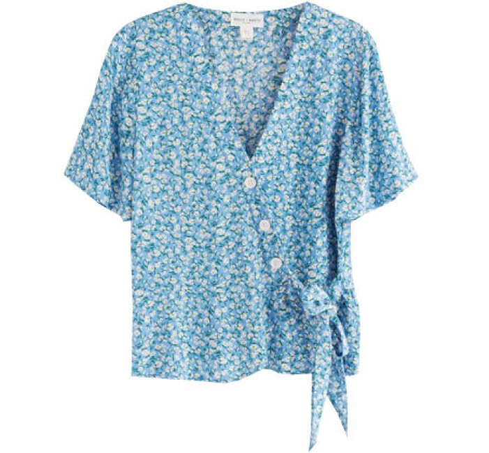 blommig omlott blus