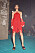 Röd klänning med röd handväska från Bottega Veneta kollektion FW22
