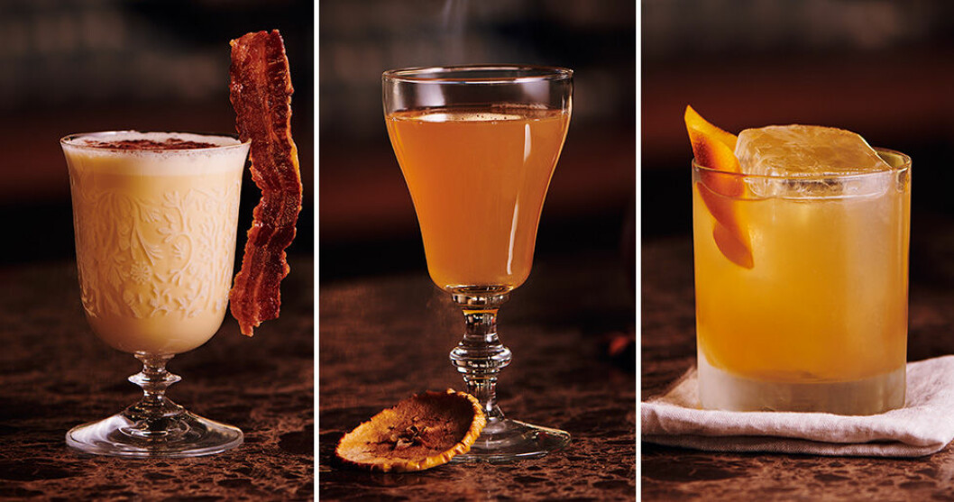 Maple Bourbon Eggnog, Warm Cider och Gold Rush. Maple Bourbon Eggnog, Warm Cider och Gold Rush.
